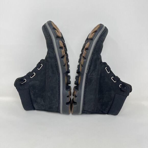 Timberland Brookton Lace Up Round Toe Black Nubuck Ankle Boots Women's Size 9 - Picture 5 of 10